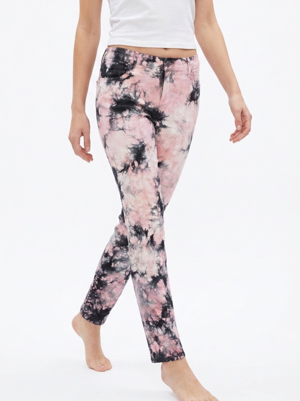 COMMON GENES | Pink & Black Tie Dye Slim Leg Jeans Women’s Size 8
